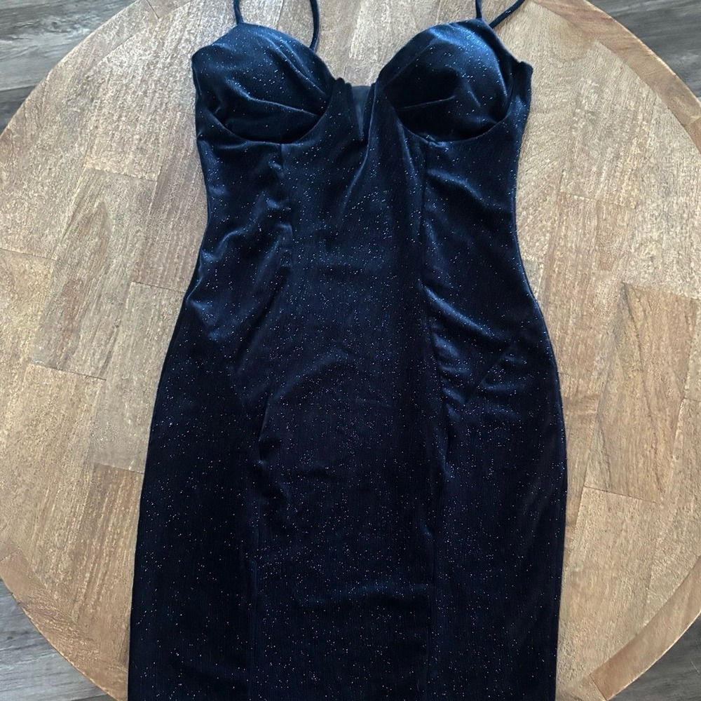 Sparkly Blue  Mini Dress small Homecoming Dance Party Cocktail Dress